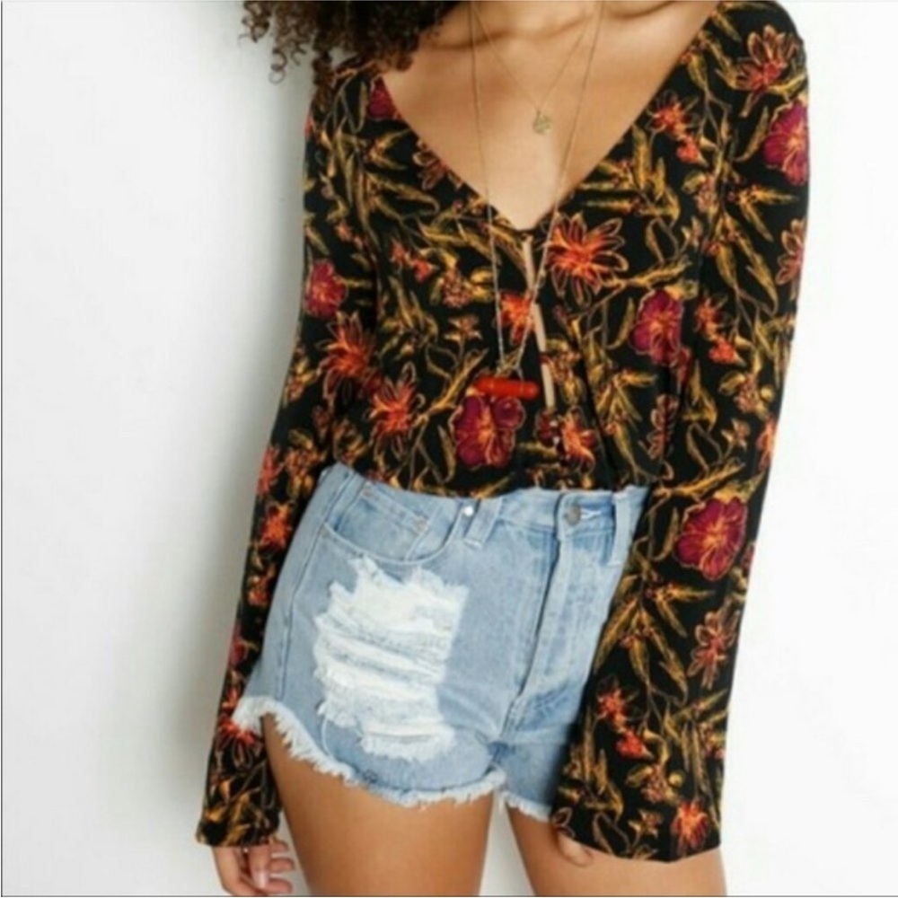 New Free People Martini Floral Top Women’s Size XS